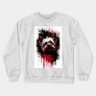 Yorkshire Terrier Ink Painting Crewneck Sweatshirt